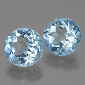 Achetez naturel 6.62ct Bleu ciel Topaze gems, Coupe roude, En provenance Brésil chez GemSelect. En stock, livraison internationale!