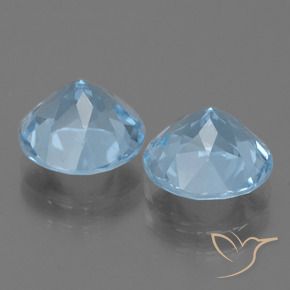 Achetez naturel 6.62ct Bleu Suisse Topaze gems, Coupe roude, En provenance Brésil chez GemSelect. En stock, livraison internationale!