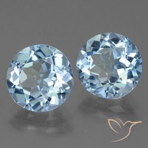 Achetez naturel 6,27ct bleue topaze gems, coupe roude, en provenance brésil chez gemselect. en stock, livraison internationale!