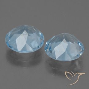 Achetez naturel 6,27ct bleue topaze gems, coupe roude, en provenance brésil chez gemselect. en stock, livraison internationale!