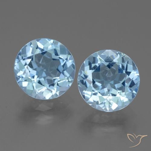 6.37ctw Naturel Bleu ciel Topaze, Tour, VVS-VS