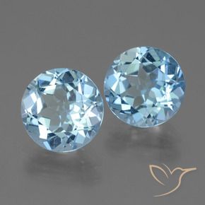 Achetez naturel 6,42ct bleue topaze gems, coupe roude, en provenance brésil chez gemselect. en stock, livraison internationale!