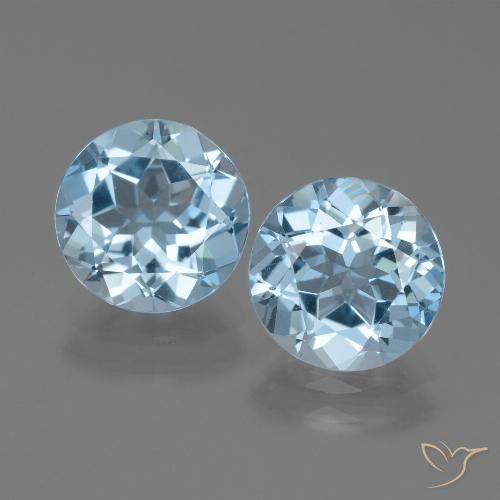 5.70ctw Naturel Bleu ciel Topaze, Tour, VVS-VS