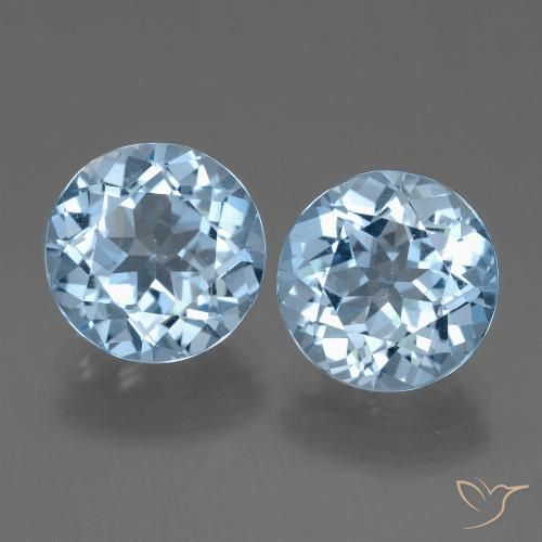 6.64ctw Naturel Bleu Suisse Topaze, Tour, VVS-VS