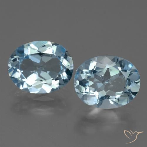 5.81ctw Naturel Bleu ciel Topaze, ovale, VVS-VS