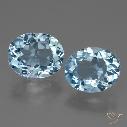 6.75ctw Naturel Bleu Suisse Topaze, ovale, VVS-VS