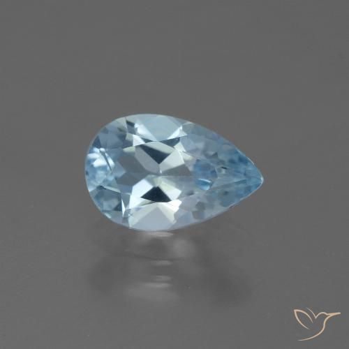 1.53ct Naturel Bleu Suisse Topaze, En forme de poire, VVS-VS