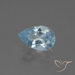 Topaze Bleu Suisse naturelle En forme de poire, 1.53 ct, VVS-VS