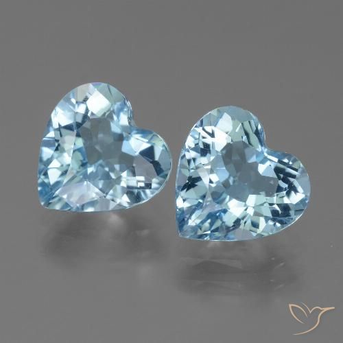 5.51ctw Naturel Bleu ciel Topaze, Cœur, VVS