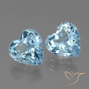 Shop natural 6.32ct Bleu ciel Topaze gems, Cœur, from Brésil at GemSelect. In stock, global shipping!