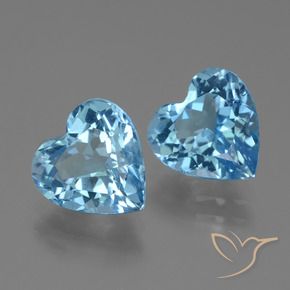 Shop natural 6.23ct Bleu Suisse Topaze gems, Cœur, from Brésil at GemSelect. In stock, global shipping!