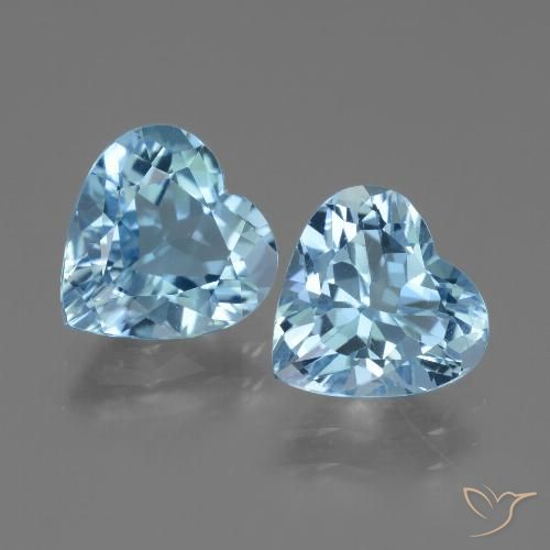 5.57ctw Naturel Bleu Suisse Topaze, Cœur, VVS-VS
