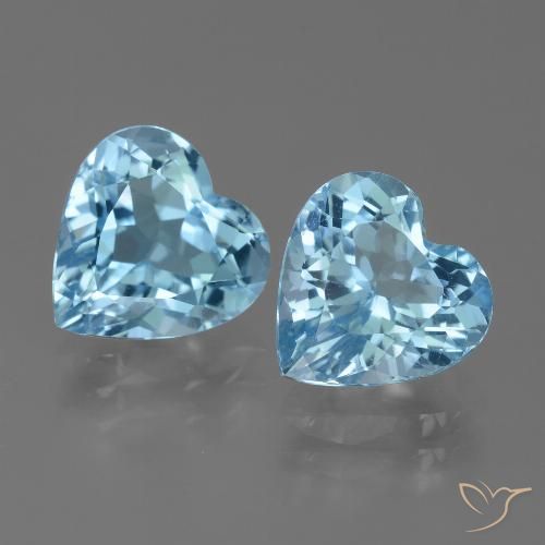 6.10ctw Naturel Bleu Suisse Topaze, Cœur, VVS-VS