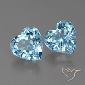 Shop natural 6.10ct Bleu Suisse Topaze gems, Cœur, from Brésil at GemSelect. In stock, global shipping!