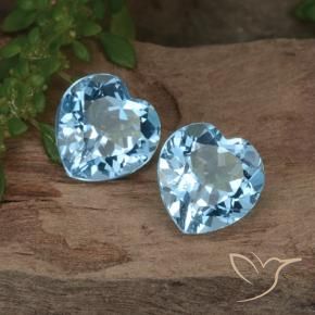 Shop natural 6.45ct Bleu ciel Topaze gems, Cœur, from Brésil at GemSelect. In stock, global shipping!