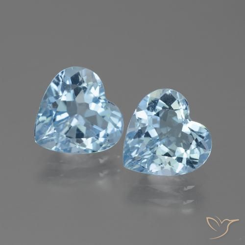5.79ctw Naturel Bleu ciel Topaze, Cœur, VVS