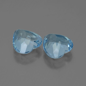 Achetez naturel 6.36ct Bleu ciel Topaze gems, Forme de coeur, En provenance Brésil chez GemSelect. En stock, livraison internationale!