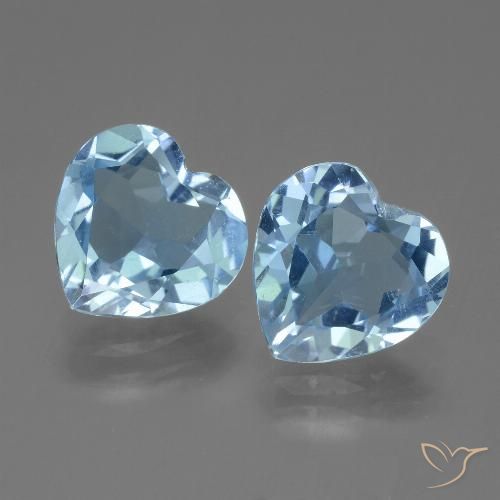 5.61ctw Naturel Bleu Suisse Topaze, Cœur, VVS