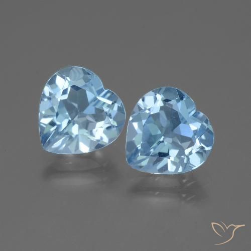 5.52ctw Naturel Bleu ciel Topaze, Cœur, VVS