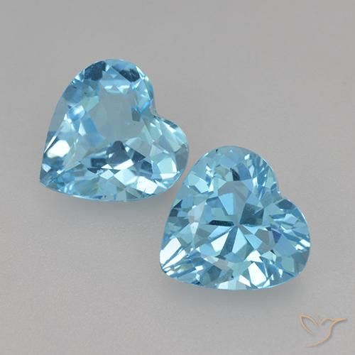 5.17ctw Naturel Bleu Suisse Topaze, Cœur, VVS-VS
