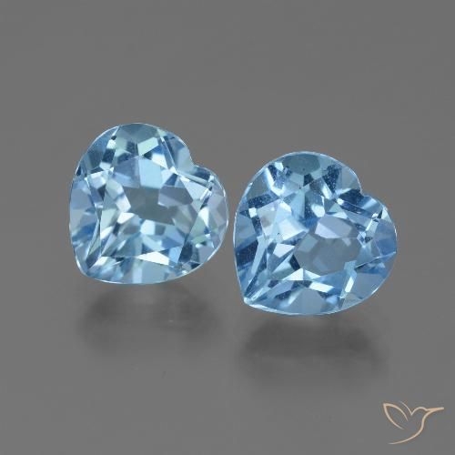 6.27ctw Naturel Bleu Suisse Topaze, Cœur, VVS