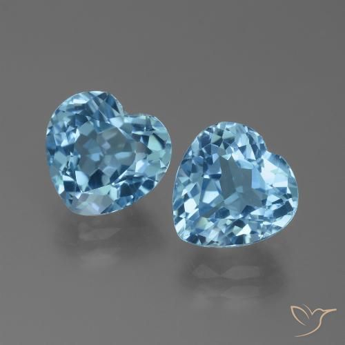 Shop natural 6.30ct Bleu Suisse Topaze gems, Cœur, from Brésil at GemSelect. In stock, global shipping!