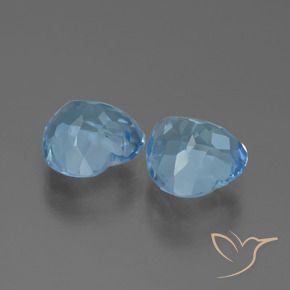 Shop natural 6.30ct Bleu Suisse Topaze gems, Cœur, from Brésil at GemSelect. In stock, global shipping!