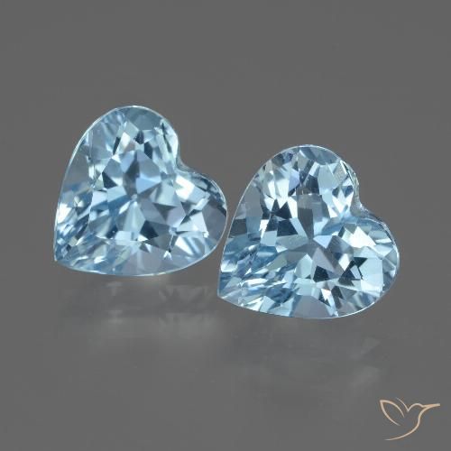 6.27ctw Naturel Bleu ciel Topaze, Cœur, VVS-VS