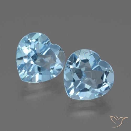 5.63ctw Naturel Bleu ciel Topaze, Cœur, VVS, Photo A