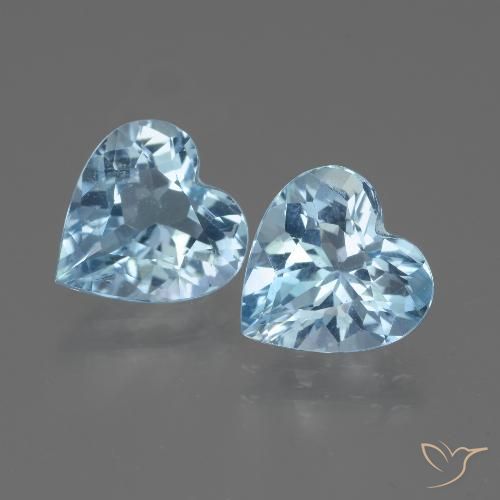 5.69ctw Naturel Bleu ciel Topaze, Cœur, VS