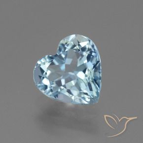 Topaze Bleu ciel naturelle Cœur, 2.83 ct, VVS