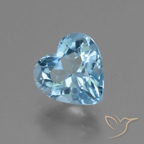 Topaze Bleu Suisse naturelle Cœur, 3.22 ct, VVS