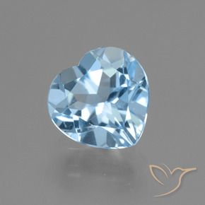 Topaze Bleu ciel naturelle Cœur, 2.90 ct, VVS