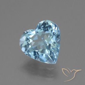 Topaze Bleu ciel naturelle Cœur, 2.91 ct, VVS