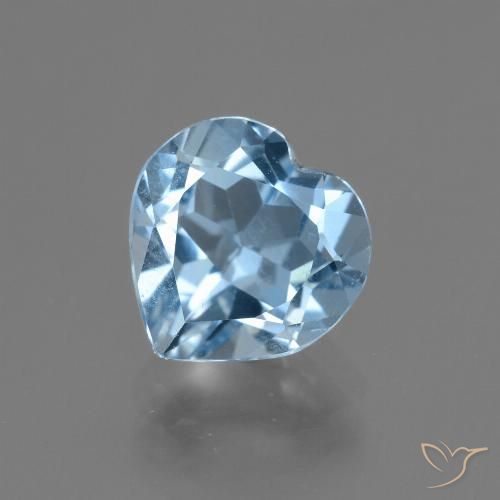 3.03ct Naturel Bleu ciel Topaze, Cœur, VVS