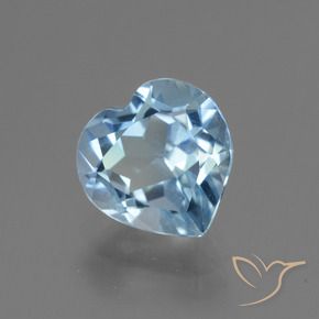 Topaze Bleu ciel naturelle Cœur, 3.03 ct, VVS