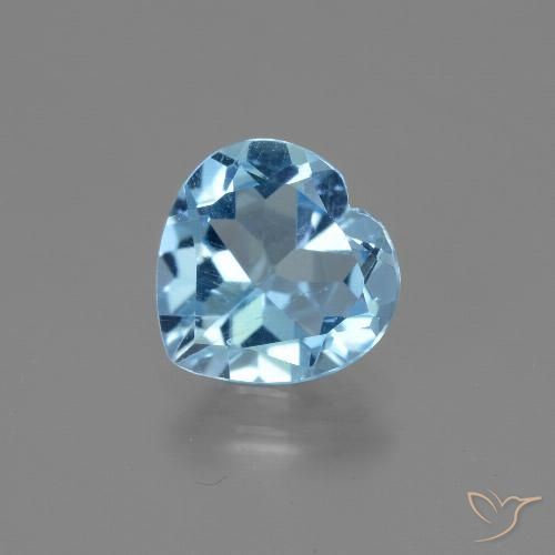 2.84ct Naturel Bleu ciel Topaze, Cœur, VS