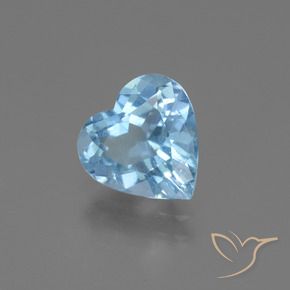 Topaze Bleu ciel naturelle Cœur, 2.63 ct, VS