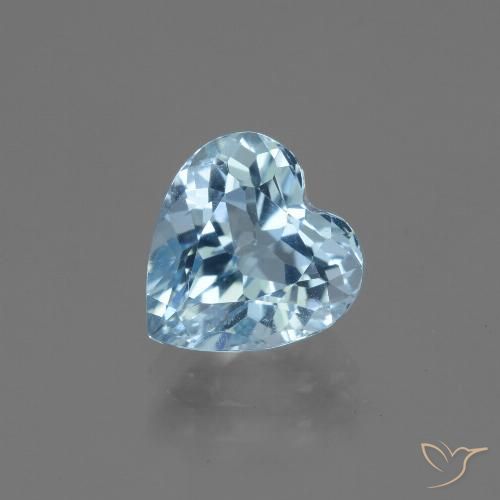 3.18ct Naturel Bleu ciel Topaze, Cœur, VVS