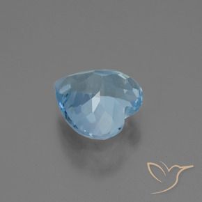 Topaze Bleu ciel naturelle Cœur, 3.18 ct, VVS