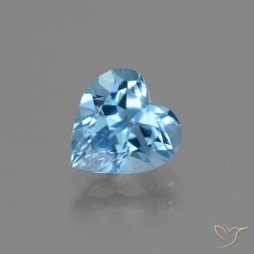2.67ct Naturel Bleu Suisse Topaze, Cœur, VS