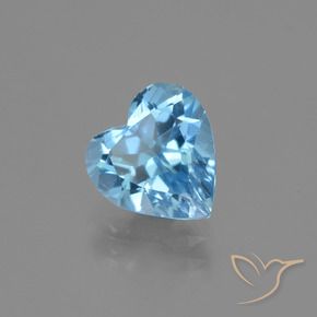 Topaze Bleu Suisse naturelle Cœur, 2.67 ct, VS