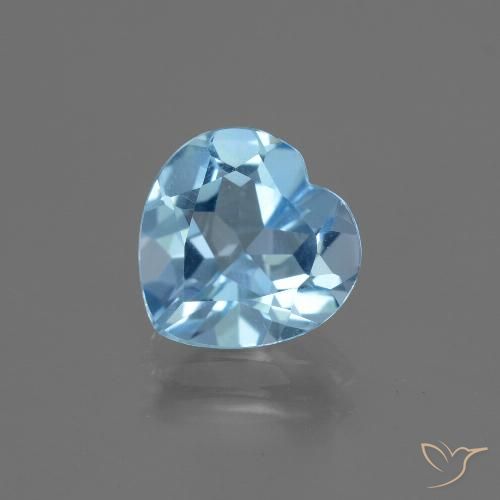 2.74ct Naturel Bleu ciel Topaze, Cœur, VVS