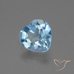 Topaze Bleu ciel naturelle Cœur, 2.74 ct, VVS