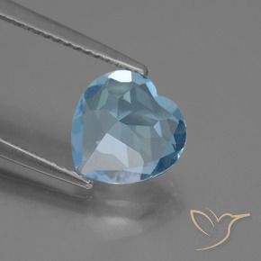 Topaze Bleu ciel naturelle Cœur, 2.74 ct, VVS