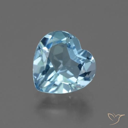 2.76ct Naturel Bleu Suisse Topaze, Cœur, VVS
