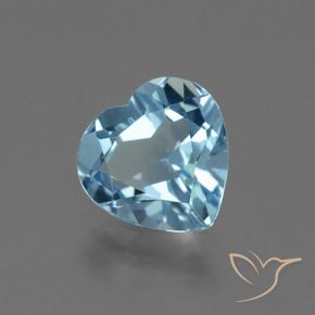 Topaze Bleu Suisse naturelle Cœur, 2.76 ct, VVS