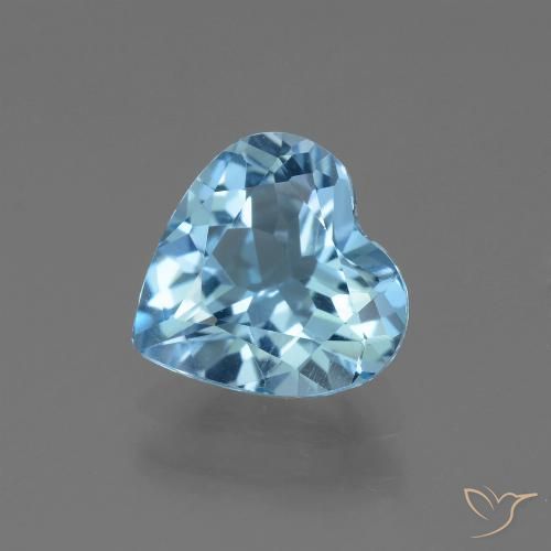 2.44ct Naturel Bleu ciel Topaze, Cœur, VVS