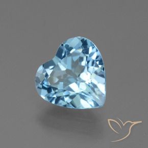 Topaze Bleu ciel naturelle Cœur, 2.44 ct, VVS