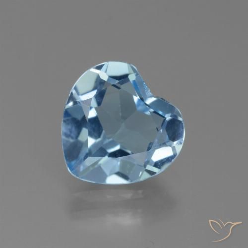 2.58ct Naturel Bleu Suisse Topaze, Cœur, VVS
